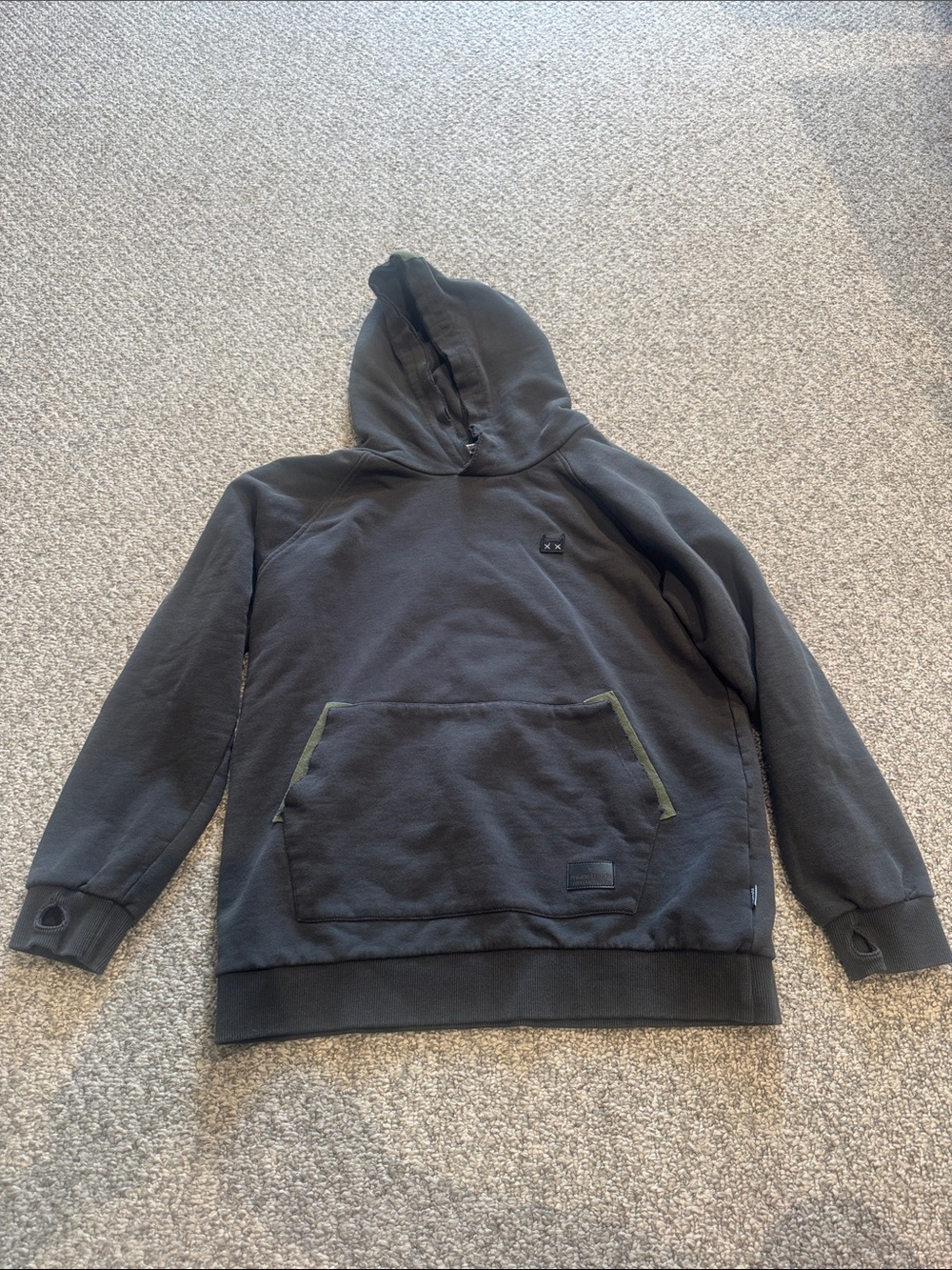 Munster Black Hooded Pullover Sweater